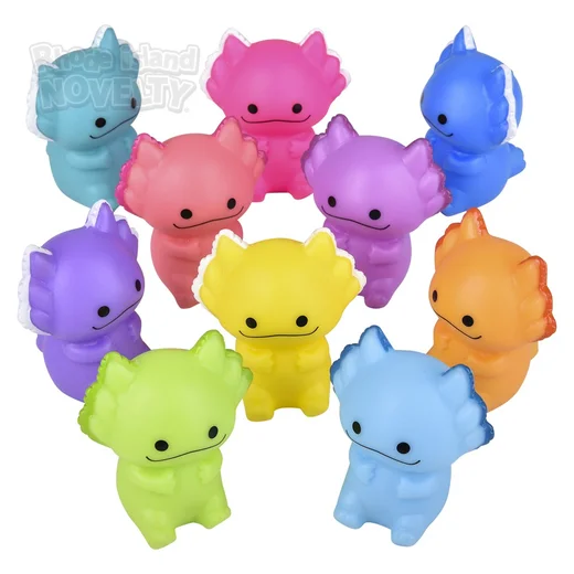 Assortimento 50 Figurine Axolotl In Gomma 5 Cm – Sorridenti E Colorati – Per Festa E Bambini 3+