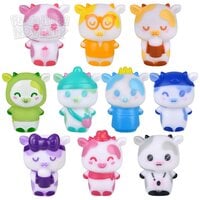 2" Colorful Cow Rubber Characters
