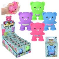 3" Squeezy Suction Bear 12ct