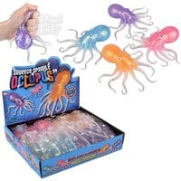 6" Squeeze Sparkle Confetti Octopus