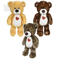 23.5" Cotton Candy Natural Heart Bears