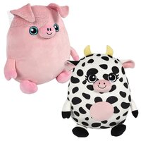 (VP) 12" Squishy-Ishy Pig And Cow