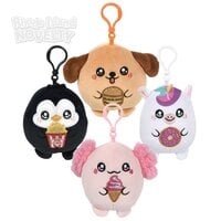 3.5" Foodie Animal Squishy-Ishes Backpack Clip
