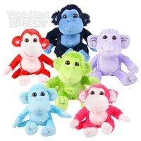12" Colorful Monkeys Plush