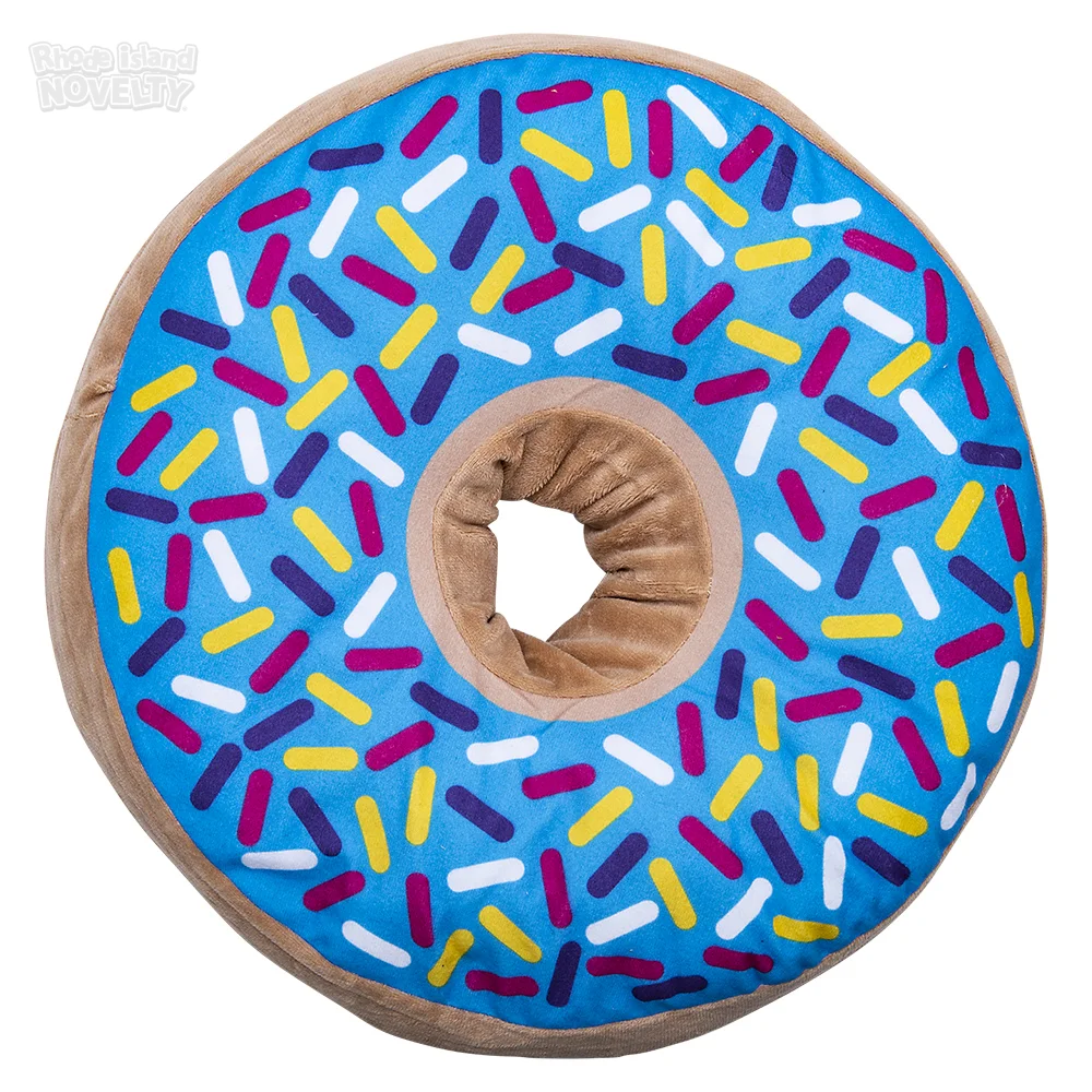 Rhode Island Novelty Plush Donut Pillow - White