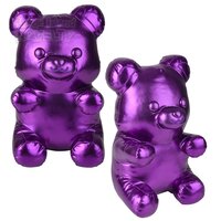 16" Metallic Purple Yummy Bear Pillow