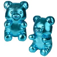 16" Metallic Teal Yummy Bear Pillow