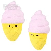 21" Pink Ice Cream Cone Plush Pillow
