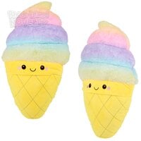 21" Rainbow Ice Cream Plush Pillow