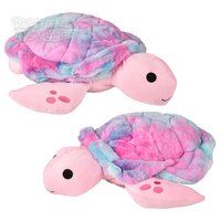22" Pink Tie Dye Sea Turtle Pillow