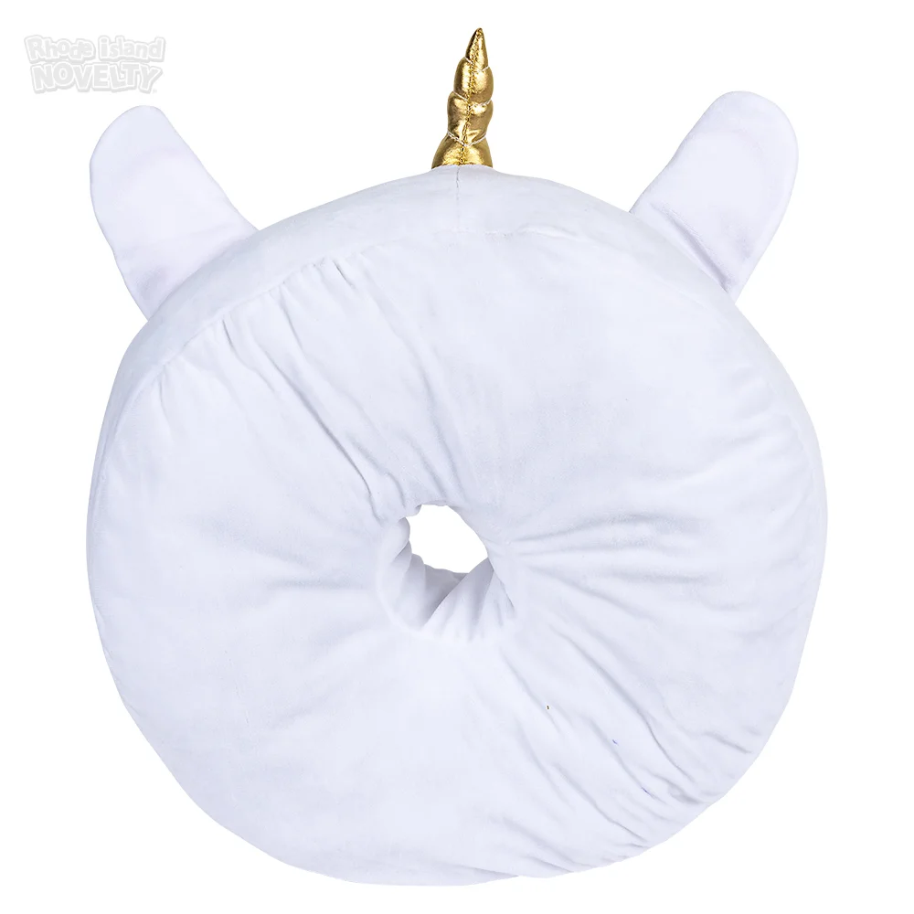 Rhode Island Novelty Plush Donut Pillow - White