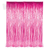 Pink Foil Fringe Curtain 36"x96"