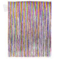 Rainbow Foil Fringe Curtain 36"x96"