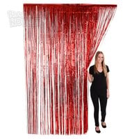 Red Foil Fringe Curtain 36"x96"