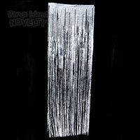 Silver Foil Fringe Curtain 36"x96"