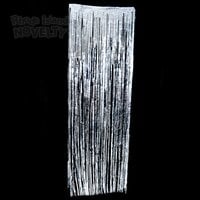 Silver Foil Fringe Curtain 36"x96"