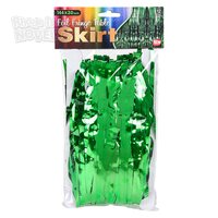 Green Metallic Fringe Table Skirt 144"x30"