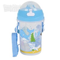12oz Pop Up Straw Aquatic Water Bottle
