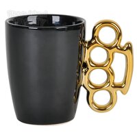 Brass Knuckle Black Mug