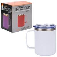 Stainless Steel White Coffee Mug 12oz