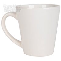 V-Shaped White Ceramic Mug