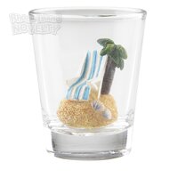 Beach Chair With Palm Tree Decorative Shot Glass