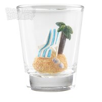 Beach Chair With Palm Tree Decorative Shot Glass