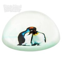 80 mm Dome Paperweight 2 Penguins