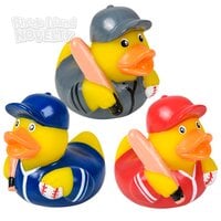 2" Baseball Rubber Duckies