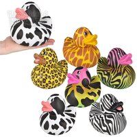 Big Animal Print Rubber Duckies 6"