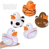 Big Sports Ball Rubber Duckies 6"