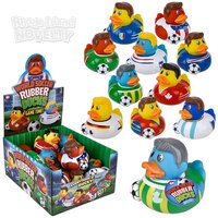 3.5" World Soccer Team Rubber Duckies
