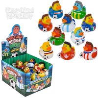 2" World Soccer Team Rubber Duckies