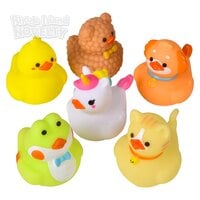 2" Kawaii Animal Rubber Duckies