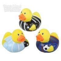 2" Soccer Rubber Duckies