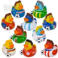 2" World Soccer Team Ducky Assortment