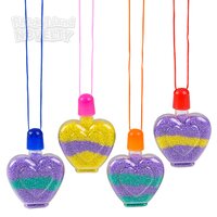 3" Sand Art Heart Necklace 1oz (Sand Not Included)