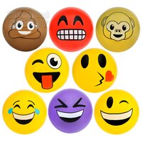 18" Emoticon Vinyl Ball Assorted Color (48/Cs)