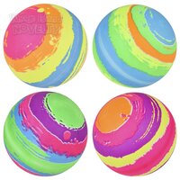 6" Neon Paint Brush Stripes Vinyl Ball 200/Cs