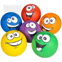 Silly Face Playground Ball (6pc/Un)