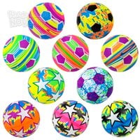 6" Soccer Print Vinyl Ball Assortment 100ct