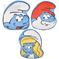 (VP) 16" Smurf Head Pillows 3 Asst