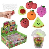 Squishy Stretchy 6pc Fruit Cup 12ct