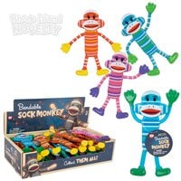4" Bendable Sock Monkey