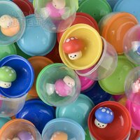 1" Mini Mushroom Squeezy Figurines In 2" Capsule 250ct