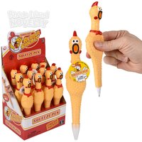 7" Rubber Chicken Pen 12ct