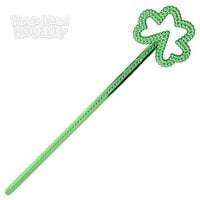 St.Patrick's Day Metallic Shamrock Wand 12"