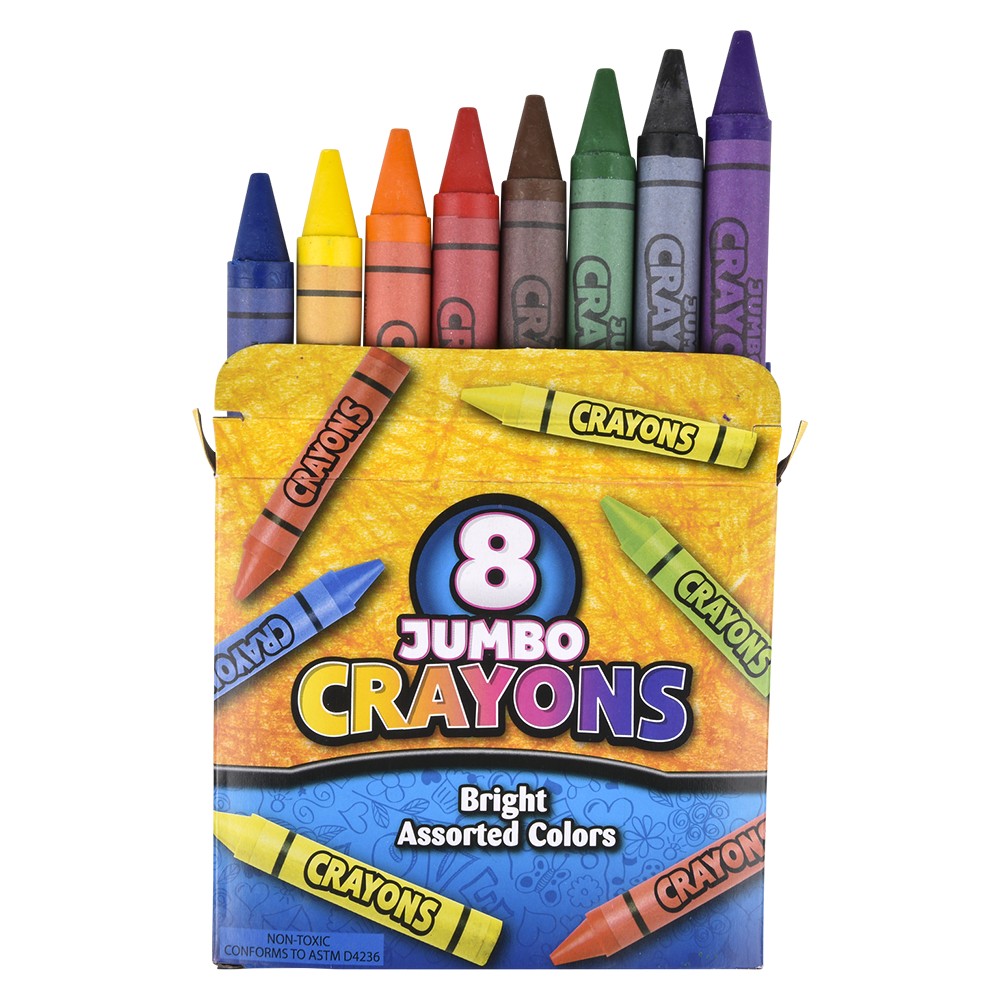 Wholesale 8pc Jumbo Neon Crayons