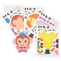 Zoo Animal Character Sticker Set