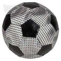 Silver Shiny Metallic Fabric Soccer Ball 6"   144/18
